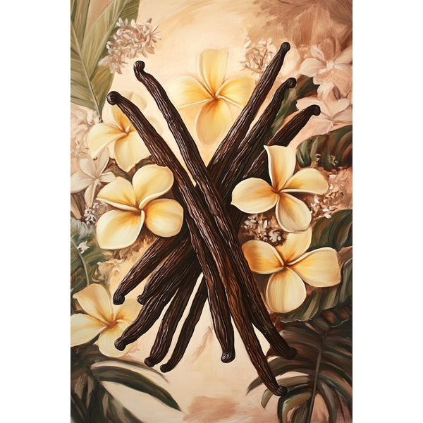 Peinture Vanille, art mural décoration nature