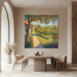 Peinture de Vigne, art mural décoration nature