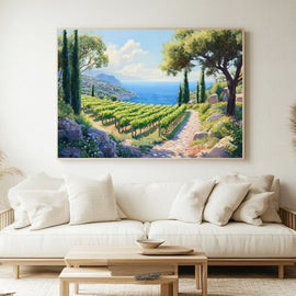 Peinture de Vignes, art mural décoration nature