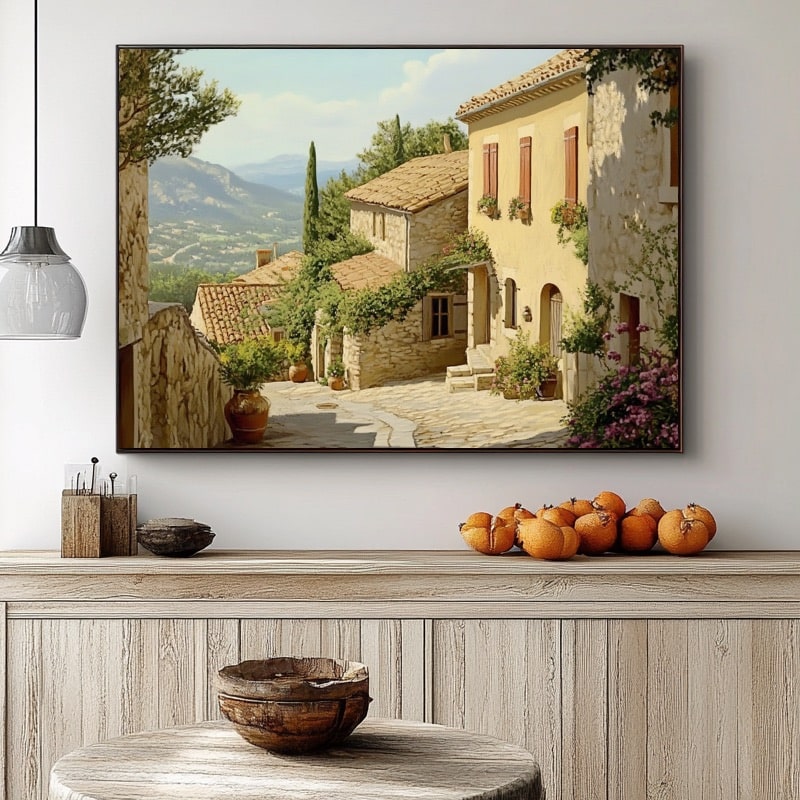 Peinture de Village Provençal