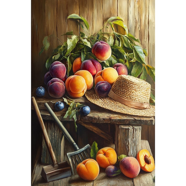 Peinture Cabanon de Jardin en Été, art mural décoration nature
