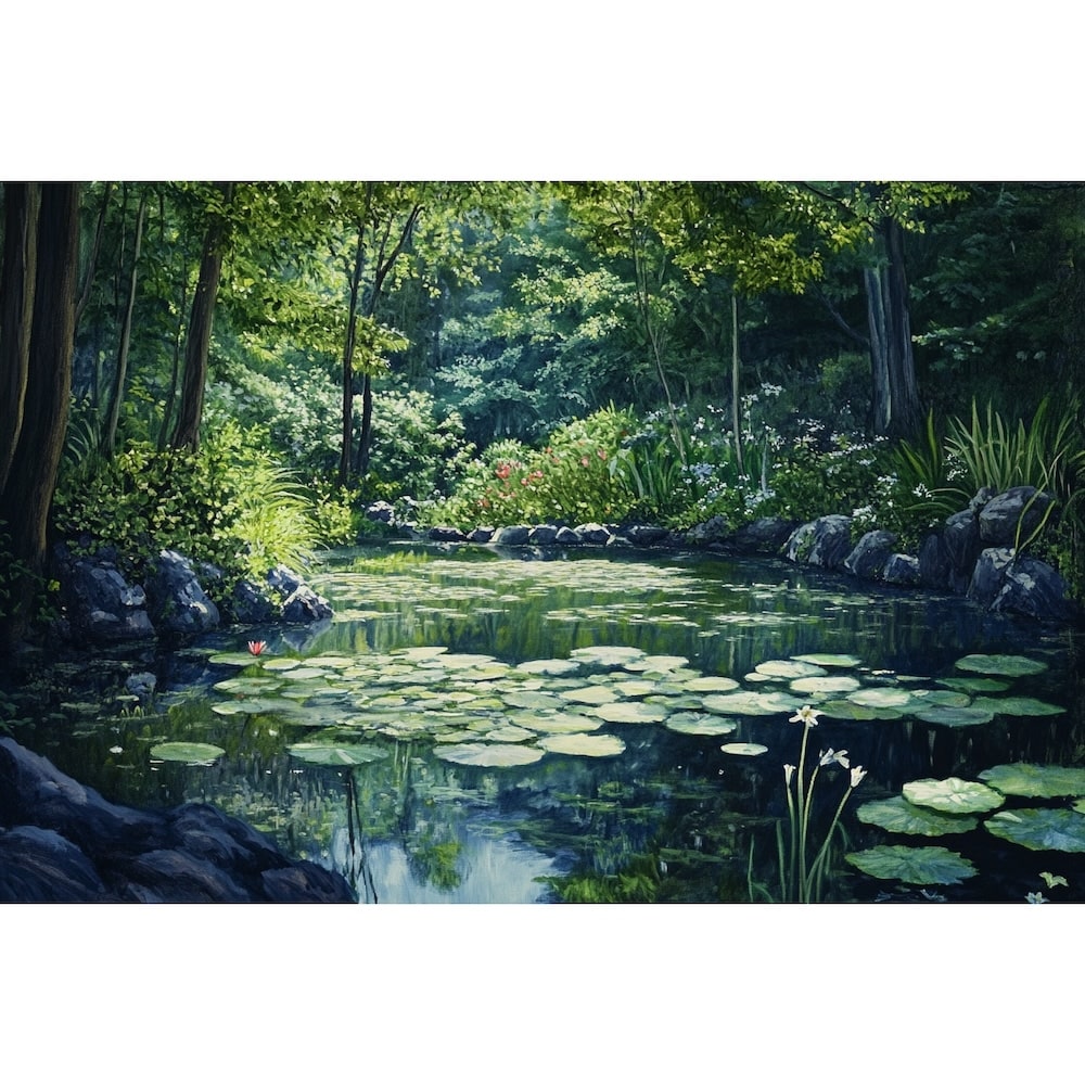 Peinture Jardins, art mural décoration nature