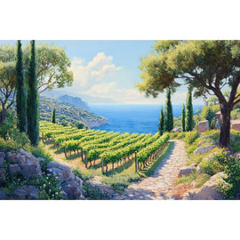 Peinture de Vignes, art mural décoration nature