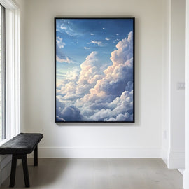 Peinture du Ciel et des Nuages, art mural décoration nature