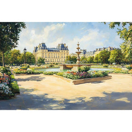 Peinture Jardin du Luxembourg, art mural décoration nature