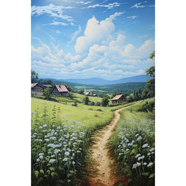 Peinture En Acrylique Paysage Campagne