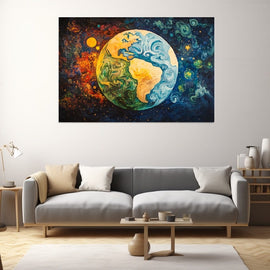 Peinture sur la Terre, art mural décoration nature