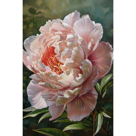 Peinture Huile Pivoine, art mural décoration nature