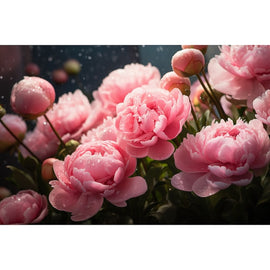 Tableau Pivoine Rose, art mural décoration nature