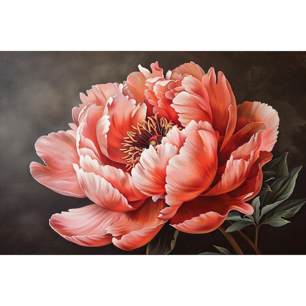 Pivoine Rose En Peinture