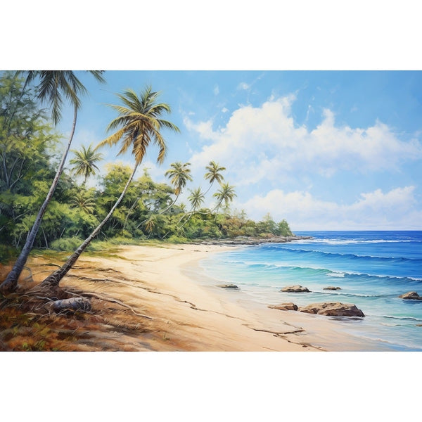 Peinture Acrylique Plage, art mural décoration nature