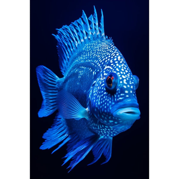 Tableau Poisson Bleu, art mural décoration nature