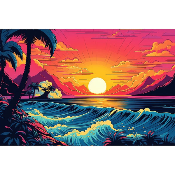 Tableau Pop Art Mer, art mural décoration nature