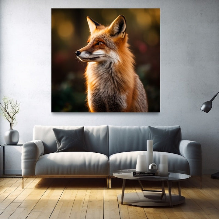 Tableau Renard de Profil, art mural décoration nature
