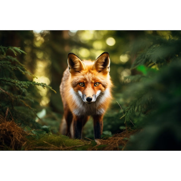 Tableau Renard Rusé, art mural décoration nature