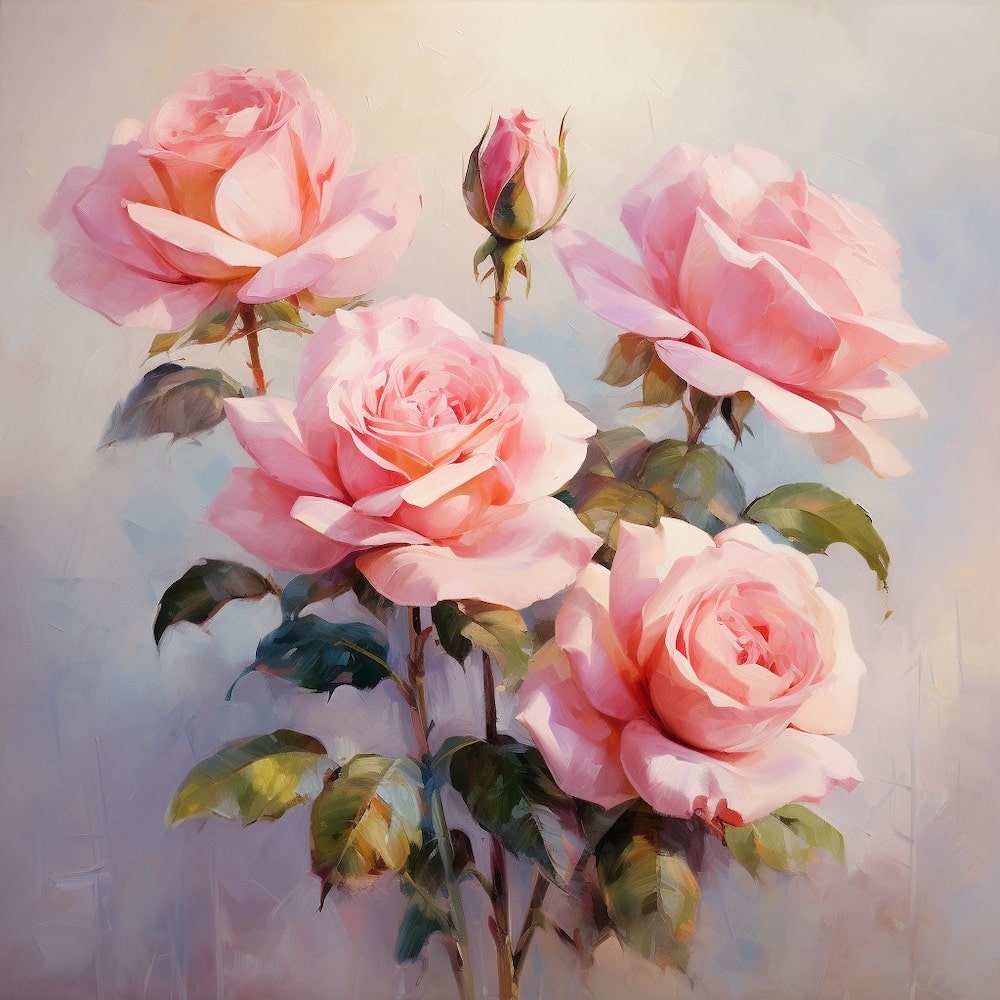 Roses Anciennes Tableau
