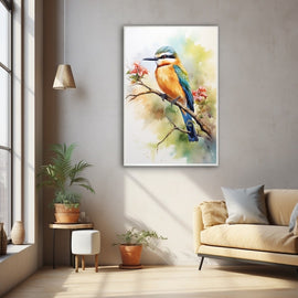 Tableau à Peindre Oiseau en Acrylique, art mural décoration nature