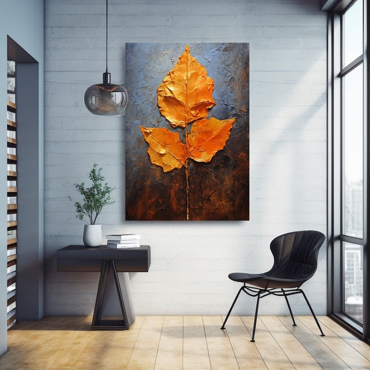 Tableau Abstrait Feuille, art mural décoration nature