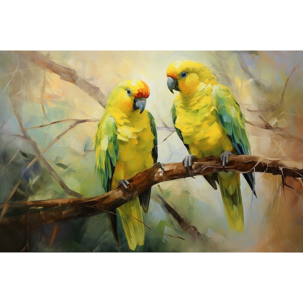 Tableau Abstrait Perroquet