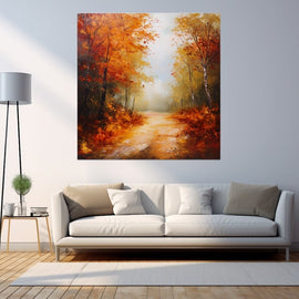 Tableau Acrylique Automne, art mural décoration nature