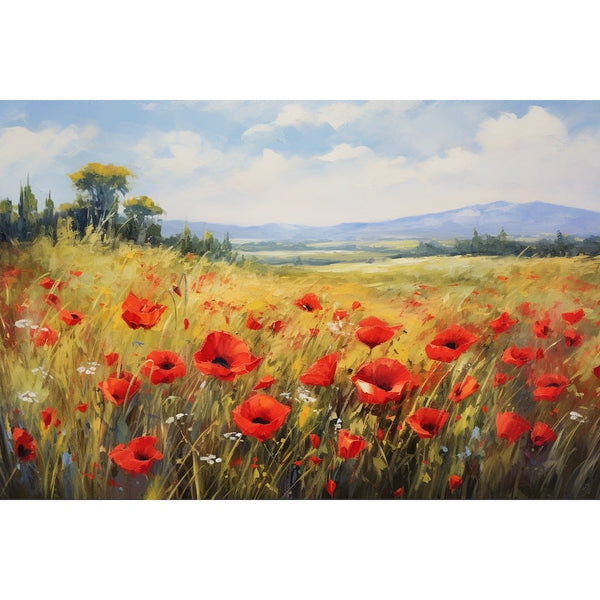 Tableau en Acrylique de Coquelicot
