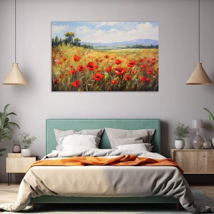 Tableau Acrylique Coquelicot