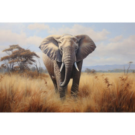 Tableau Éléphant Acrylique, art mural décoration nature