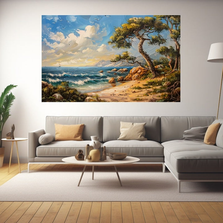 Tableau Acrylique Paysage Mer, art mural décoration nature