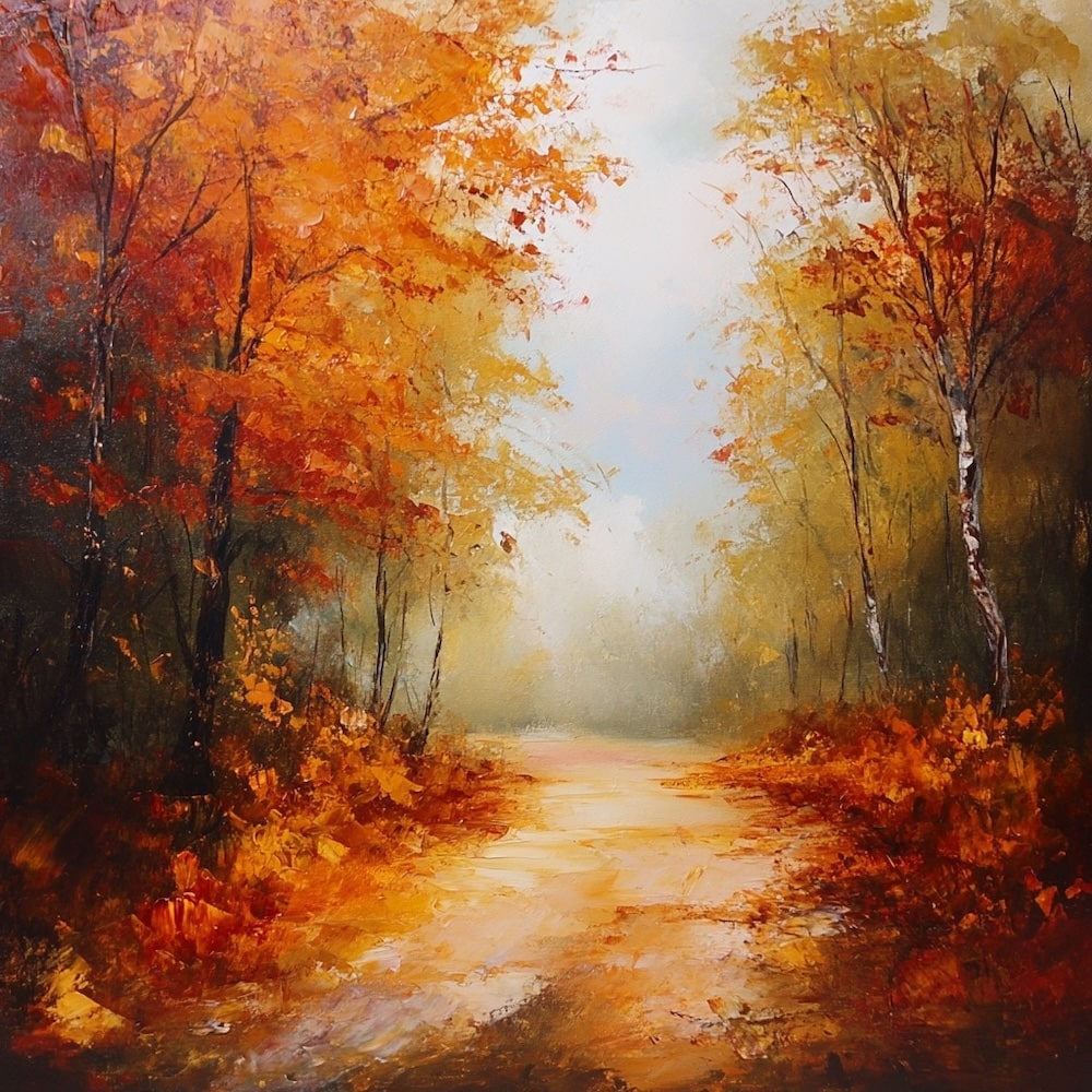 Tableau Acrylique Automne, art mural décoration nature