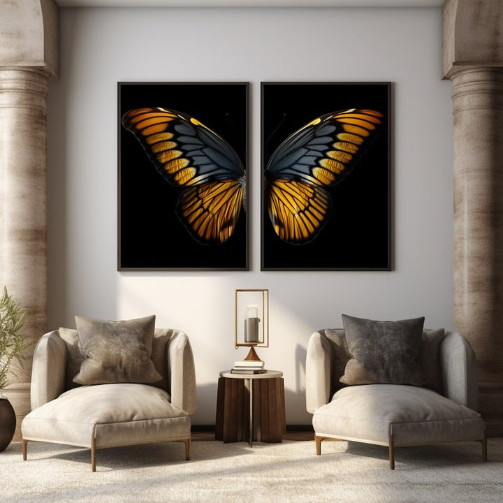 Tableau Ailes Papillons, art mural décoration nature