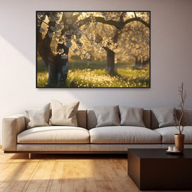 Tableau Amandier en Fleurs, art mural décoration nature