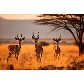 Tableau Savane Acacia Solitaire, art mural décoration nature, vue 2