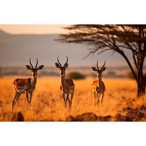 Tableau Savane Acacia Solitaire, art mural décoration nature, vue 2