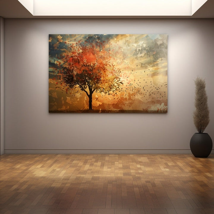 Tableau Arbre Abstrait, art mural décoration nature