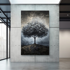 Tableau Arbre Noir, art mural décoration nature