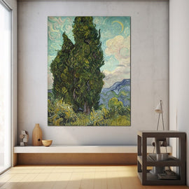 Tableau Arbre Van Gogh, art mural décoration nature