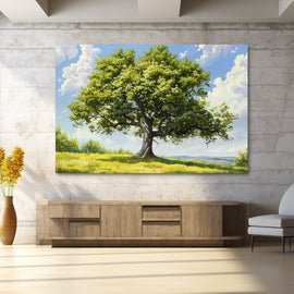 Tableau Arbre Vert, art mural décoration nature