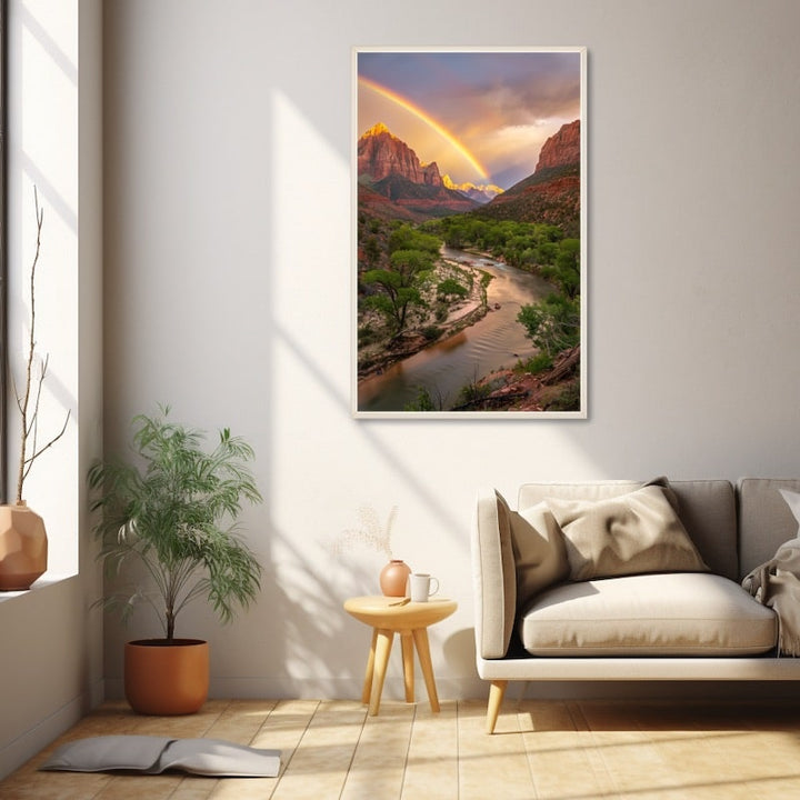 Tableau Arc en Ciel Paysage, art mural décoration nature