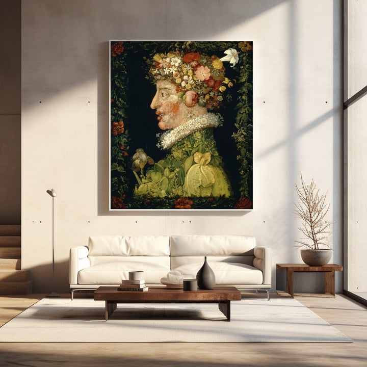 Tableau Arcimboldo Printemps, art mural décoration nature
