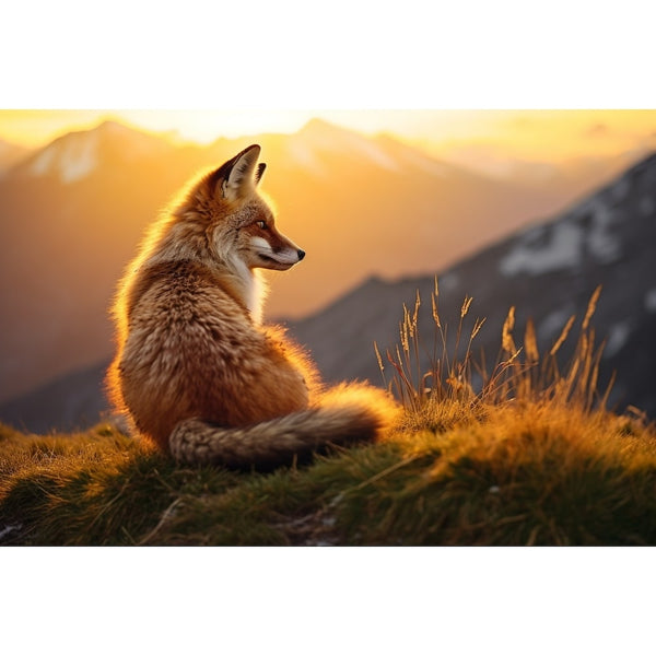 Tableau Arrière le Renard, art mural décoration nature