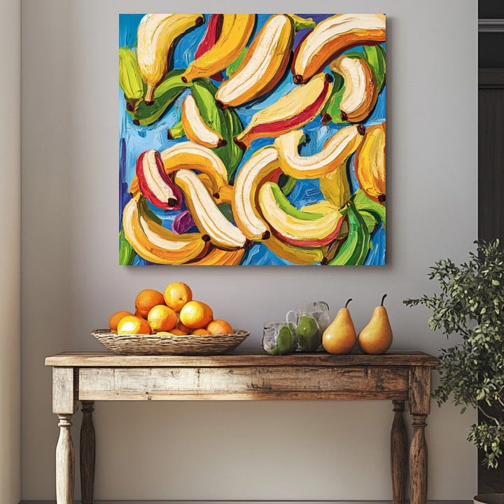 Tableau Art Banane, art mural décoration nature
