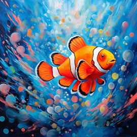 Tableau D'Art Poisson Clown, art mural décoration nature
