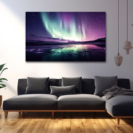 Tableau Aurore Boréale Design, art mural décoration nature