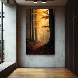Tableau Automne en Forêt, art mural décoration nature