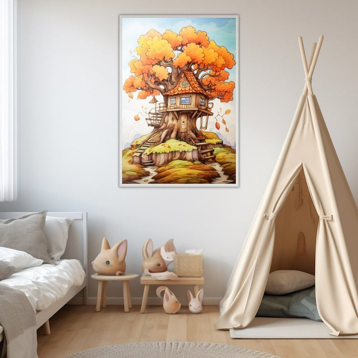 Tableau Automne Maternelle, art mural décoration nature