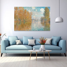Tableau Automne Monet, art mural décoration nature