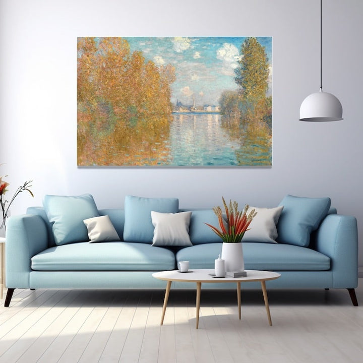 Tableau Automne Monet, art mural décoration nature