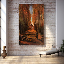 Tableau Automne Van Gogh, art mural décoration nature