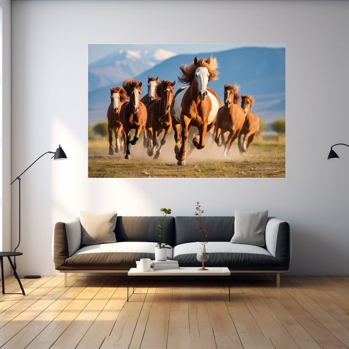 Tableau avec Chevaux, art mural décoration nature