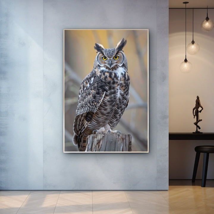 Tableau avec Chouette, art mural décoration nature